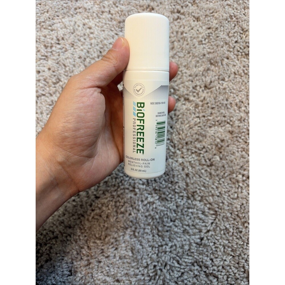 Biofreeze Professional Pain Reliever Colorless Gel Roll-On 3oz EXP 08/2028